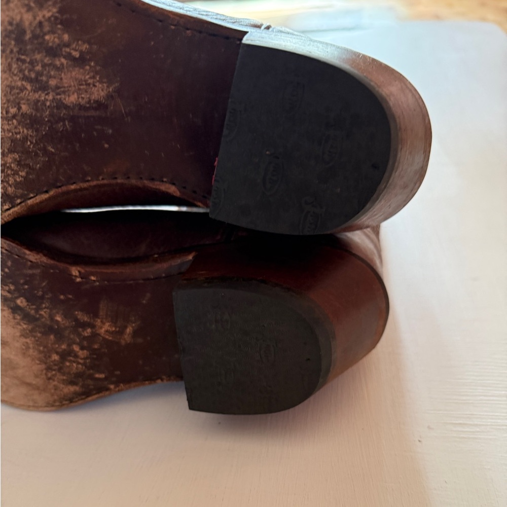 JUSTIN Oak Mallorca Women’s Brown Leather Western Dress Riding Boots Sz 6 C - Picture 4 of 6